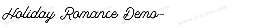 Holiday Romance Demo字体转换